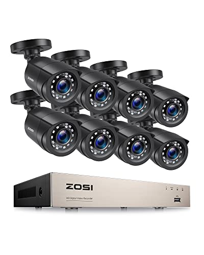 ZOSI 8CH 1080P Full HD Überwachungskamera System ohne Festplatte H.265+ HDMI DVR Recorder mit 8X 2MP Outdoor CCTV Video Kamera Sicherheit Set, Bewegungsalarm von ZOSI