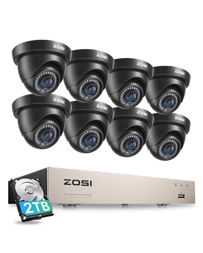ZOSI 8CH 2MP 1080P Dome Überwachungskamera Set mit 2TB Festplatte und 8-Kanal HD 1080P DVR Video Überwachungssystem für Haus, 20M IR Nachtsicht ZOSI 8CH 2MP 1080P Dome Überwachungskamera Set mit 2TB Festplatte und 8-Kanal HD 1080P DVR Video Überwachungssystem für Haus, 20M IR Nachtsicht von ZOSI