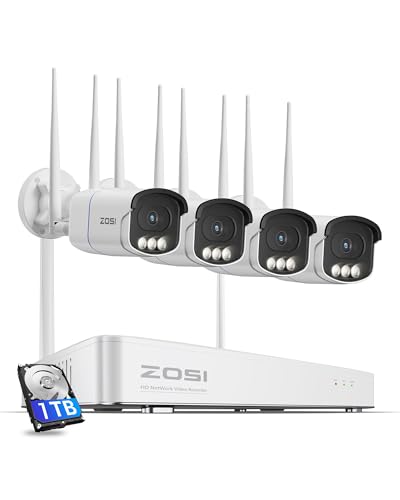 ZOSI AuroraLux 4K WiFi 6 Überwachungskamera Set mit 1TB HDD, 4X 8MP WLAN Kamera mit Echtfarben-Nachtsicht, F1,0-Blende, KI Personenerkennung, C186A ZOSI AuroraLux 4K WiFi 6 Überwachungskamera Set mit 1TB HDD, 4X 8MP WLAN Kamera mit Echtfarben-Nachtsicht, F1,0-Blende, KI Personenerkennung, C186A von ZOSI