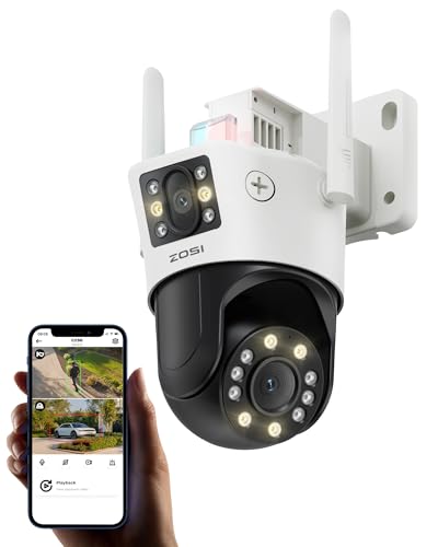 ZOSI 8MP Pan/Tilt WLAN Überwachungskamera Aussen mit Dual-Objektiv (4MP+4MP), 2.4G WiFi Kamera 8X Hybrid-Zoom, KI Erkennung, Plug-in Strom, C298 Max ZOSI 8MP Pan/Tilt WLAN Überwachungskamera Aussen mit Dual-Objektiv (4MP+4MP), 2.4G WiFi Kamera 8X Hybrid-Zoom, KI Erkennung, Plug-in Strom, C298 Max von ZOSI