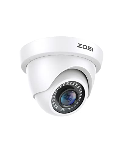 ZOSI CCTV 1080P 4in1 Outdoor Dome Video Überwachungskamera Außenkamera mit 3.6mm Linse, 20M IR Nachtsicht, Weiß von ZOSI