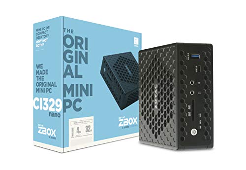 Zotac Zbox CI329 nano mini-PC mit Windows 10 (Intel N4100 quad-core, Intel UHD Graphics 600, 4GB RAM, 32GB M.2 SSD, Win 10) von Zotac