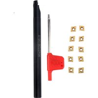 10mm S10K-SCLCR06 CNC-Drehmaschine Bohrstange Drehen Werkzeughalter 10 Stücke CCMT060204 Einsätze 10mm S10K-SCLCR06 CNC-Drehmaschine Bohrstange Drehen Werkzeughalter 10 Stücke CCMT060204 Einsätze von ZOTERNEN