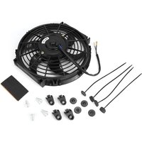 Zoternen - 12 v 10 Zoll Elektrischer Kühlerlüfter Schwarzer Universeller Slim-Lüfter Mit Installationszubehör von ZOTERNEN