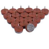 20 Stück Möbelpolsternägel, 24 mm Filzgleiter zum Aufnageln, Bodenschoner für Holzmöbel, Stühle, Hocker und Tischbeine (braun) von ZOTERNEN