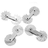 4-teiliges Radiusmessgerät, konvexes konkaves Messwerkzeug, Radius-Filetmessgerät aus Edelstahl, Messbereich R0,3–1,5 / R1–6,5 / R7–14,5 / R15–25 4-teiliges Radiusmessgerät, konvexes konkaves Messwerkzeug, Radius-Filetmessgerät aus Edelstahl, Messbereich R0,3–1,5 / R1–6,5 / R7–14,5 / R15–25 von ZOTERNEN