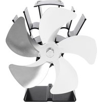 5-Blatt-Holzofenventilator, vertikaler trapezförmiger Sockel, wärmebetrieben, tragbar, thermisch, für Zuhause und Camping, Silber 5-Blatt-Holzofenventilator, vertikaler trapezförmiger Sockel, wärmebetrieben, tragbar, thermisch, für Zuhause und Camping, Silber von ZOTERNEN