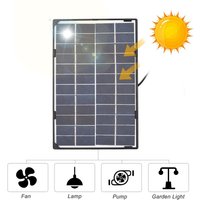 Zoternen - 6 w 12 v Solarpanel, 6 w 12 v tragbares Kameraüberwachungs-Solarpanel für elektrische Ventilatoren, Notbeleuchtung von ZOTERNEN