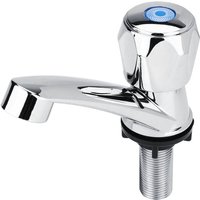 ANGGREK Einzel-Kaltwasserhahn für Badezimmer- oder Küchenspüle mit 1/4-Drehhebel, G1/2-Gewinde, ABS-Kunststoff (G1/2) von ZOTERNEN