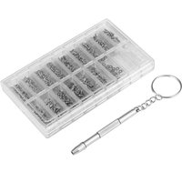 Brillenreparaturset, passende Aufbewahrungsbox, 1000 Teile, Schrauben und Unterlegscheiben mit Schraubendreher, Mikropinzette für Uhren, Wecker, Brillenreparaturset, passende Aufbewahrungsbox, 1000 Teile, Schrauben und Unterlegscheiben mit Schraubendreher, Mikropinzette für Uhren, Wecker, von ZOTERNEN
