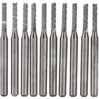 CNC-Fräser, 10 Stück 2 mm Hartmetall-Stahlschaft, Einzelnut-Schaftfräser, CNC-Fräser für Nylon, Harz, ABS, Acryl, PVC, MDF, Holz von ZOTERNEN