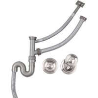 Doppelspülbecken-Abflussschlauch, dehnbare Schlauchverschraubungen, flexibler Küchenspülen-Abflussschlauch, Siphon, Badezimmerabfluss, von ZOTERNEN