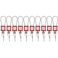Focket Lockout-Tagout-Schlösser, 10 Sätze Stahlkabel Elektrisch Lockout-Tagout-Schlösser Gleichschließend, Löschbare Etiketten Vorhängeschloss mit Focket Lockout-Tagout-Schlösser, 10 Sätze Stahlkabel Elektrisch Lockout-Tagout-Schlösser Gleichschließend, Löschbare Etiketten Vorhängeschloss mit von ZOTERNEN