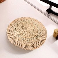 Handgewebter Pouf mit Spindelkopf-Tatami-Sitzkissen für Yoga, Balkon oder Fenster Handgewebter Pouf mit Spindelkopf-Tatami-Sitzkissen für Yoga, Balkon oder Fenster von ZOTERNEN