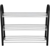 Hongzer Schuhregal, stehendes Schuhregal aus Kunststoff und Metall, DIY-Aufbewahrungsorganizer für Zuhause (3 Ebenen) von ZOTERNEN