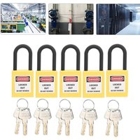 Zoternen - Lockout-Tagout-Schlösser 10 Sätze Lockout-Schloss 2 Schlüssel Pro Vorhängeschloss Staubdichtes Nylon-Sicherheitsvorhängeschloss aus Nylon von ZOTERNEN
