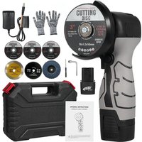 Zoternen - Mini-Akku-Schleifgerät, 76 mm Mini-Akku-Winkelschleifer, Akku-Winkelschleifer mit Ladegerät und 2 Akkus, 7000 U/min, 6 Trennscheiben zum Zoternen - Mini-Akku-Schleifgerät, 76 mm Mini-Akku-Winkelschleifer, Akku-Winkelschleifer mit Ladegerät und 2 Akkus, 7000 U/min, 6 Trennscheiben zum von ZOTERNEN