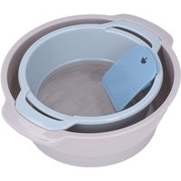 Pollensieb-Set, 1 Set mit 4 Teilen, stapelbares Design, platzsparend, leichtes Tablett mit Backsieb aus Netzgewebe, Mehlsieb-Set für. von ZOTERNEN