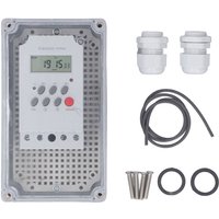 Qcwwy Poolpumpen-Timer, wasserdichter automatischer Timer für 2 Pumpen, 7-Tage-Programmierzyklus, eingebauter Lithium-Akku für Poolheizungen und von ZOTERNEN
