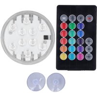 RGB-Unterwasserstrahler mit Fernbedienung, wasserdichte LED-Leuchte (IP68), dekorative Beleuchtung für Aquarien, Teiche und Vasen von ZOTERNEN