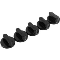 Set mit 5 universellen schwarzen Bedienknöpfen für Herd, Gasofen, Grill, Küchenschalter, Haushaltsgebrauch, Steuerung von Glaskeramik-Gaskochfeldern. Set mit 5 universellen schwarzen Bedienknöpfen für Herd, Gasofen, Grill, Küchenschalter, Haushaltsgebrauch, Steuerung von Glaskeramik-Gaskochfeldern. von ZOTERNEN