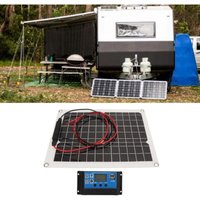 Zoternen - Solarpanel-Set, 300 w, monokristallines Silizium-Solarpanel, Batterie-Clip, Zigarettenanzünder-Controller und Saugnapf von ZOTERNEN