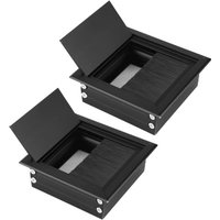 Stück rechteckige Kabeldurchführungsabdeckungen aus Aluminiumlegierung für Schreibtische mit Bürste Stück rechteckige Kabeldurchführungsabdeckungen aus Aluminiumlegierung für Schreibtische mit Bürste von ZOTERNEN