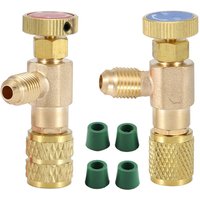 Stücke Sicherheit Ventil Flüssigkeit R410A R22 Klimaanlage Kältemittel 1/4 'Sicherheit Adapter Stücke Sicherheit Ventil Flüssigkeit R410A R22 Klimaanlage Kältemittel 1/4 'Sicherheit Adapter von ZOTERNEN