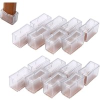 Stuhlbeinschoner, Stuhlbeinkappen, rechteckige Silikon-Fußkappen für Möbelbeine von ZOTERNEN