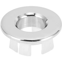 Überlauf-Abdeckring für Waschbecken, runder Einsatz für Küchenspülen, Zierring für Abflusslöcher (Silber) von ZOTERNEN