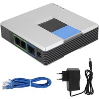Zoternen - VoIP Gateway Internet Phone 2 Ports Adapter sip RJ45 Kabel für Linksys PAP2T eu Stecker 100-240V von ZOTERNEN