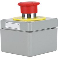 Zoternen - 1NO 1NC Momentan-Stopp-Schalter RFI-beständig IP66 Wasserdichter roter Aluminium-Not-Aus-Druckschalterkasten(80 75 60) von ZOTERNEN