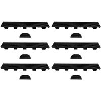 Zoternen - 6 Sets Grabenentwässerungssystem, ineinandergreifende, auslaufsichere Rinnen mit Gitterrosten für Garten, Bauernhof, Terrasse von ZOTERNEN