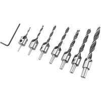 Zoternen - 7 Stücke 5 Flöten Holzbearbeitung Senker Holzbohrer Senker Bohrer Set hss Zimmerei Reibahle Kernbohrer Fasensenker 3mm-10mm mit Zoternen - 7 Stücke 5 Flöten Holzbearbeitung Senker Holzbohrer Senker Bohrer Set hss Zimmerei Reibahle Kernbohrer Fasensenker 3mm-10mm mit von ZOTERNEN