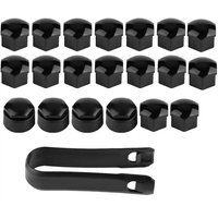 Zoternen - Diebstahlschutz-Abdeckkappe für Auto-Radnabenschraube, Schutzmutter, 20 Stück, 17 mm, Schwarz von ZOTERNEN