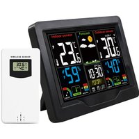 Zoternen - Kabellose Wetterstation für drinnen und draußen mit Thermometer-Hygrometer-Sensor, LCD-Farbbildschirm mit Temperaturalarm, Zoternen - Kabellose Wetterstation für drinnen und draußen mit Thermometer-Hygrometer-Sensor, LCD-Farbbildschirm mit Temperaturalarm, von ZOTERNEN