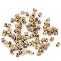 Zoternen M2,5 Gewinde Messing Rändelgewinde Einbaumuttern Sortiment(M2.5 4 3.5（100pcs）) von ZOTERNEN