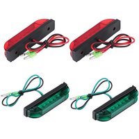 Navigationslichter für Boote, 4 wasserdichte LED-Kunststoffbirnen, Navigationslichtstreifen für Boote, Kajaks, Backbord-Steuerbordlichter (rot und von ZOTERNEN