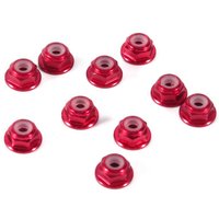 Sechskant Selbstverriegelungsmuttern, 10 Stück M2 Mutter cnc Aluminium Flansch Nylon selbstsichernde Metallmuttern Dunkelrot Sechskantmutter von ZOTERNEN