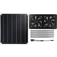 Zoternen - Ventilator für Tierkäfige, 2 x hocheffizientes 3-W-Solarmodul dc 12 v mit 3-Meter-Kabel, ein/aus, 15 w, 2FAN12 von ZOTERNEN