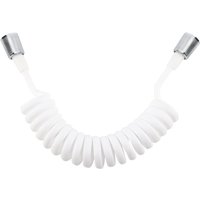 m langer Teleskop-Duschschlauch aus ABS mit Ersatzfeder, Duschschlauch für Badezimmer, Handbrause für WC, Bidet-Sprühkopf (Weiß) von ZOTERNEN