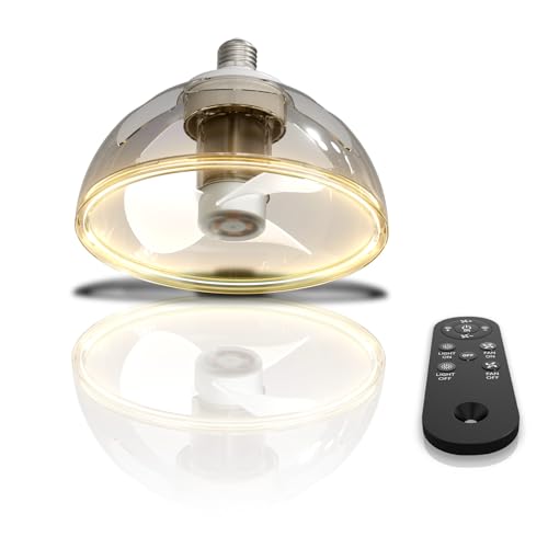 ZOTOYI E27 Ceiling Fan with Lighting and Remote Control, 1700 lm, LED Ceiling Light with Fan and Remote Control, Adjustable Brightness, 3000 K ZOTOYI E27 Ceiling Fan with Lighting and Remote Control, 1700 lm, LED Ceiling Light with Fan and Remote Control, Adjustable Brightness, 3000 K von ZOTOYI