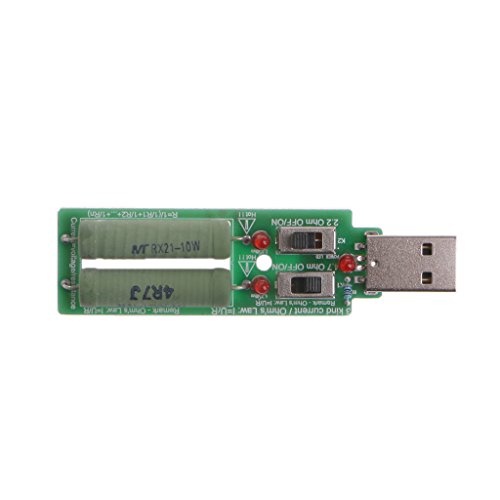 Ranuw USB-Widerstand, elektronischer Last, mit Schalter, einstellbarer 3 Stromstärke, 5 V Widerstandstester Ranuw USB-Widerstand, elektronischer Last, mit Schalter, einstellbarer 3 Stromstärke, 5 V Widerstandstester von ZOUXO