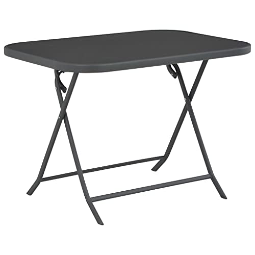 ZOUXYDM Generic Klappbarer Picknicktisch, Stahl-Außentisch, Terrassenmöbel, Grau, 100 x 75 x 72 cm (T 100 x 75 x 72 cm) (T 100 x 75 x 72 cm) von ZOUXYDM