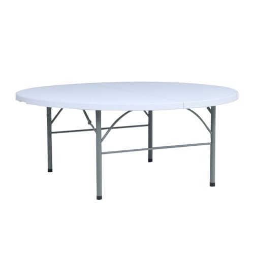 ZOUXYDM JHNNMS Runder Esstisch für den Haushalt, runder Tisch, Restauranttisch im Freien, Klapptisch (D 180 x 74 cm) von ZOUXYDM