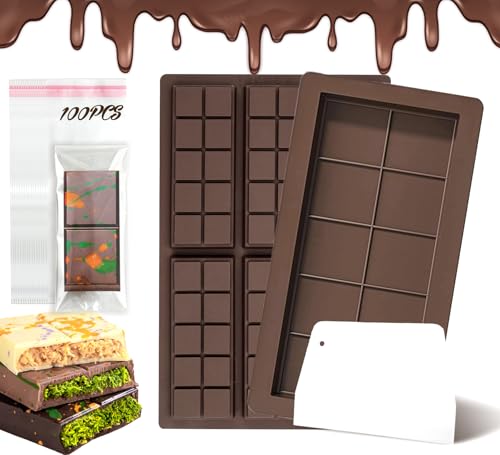 2 Stück Schokoladenform Silikon Tief Silikonform Schokolade Set mit Schaber und Beutel Silikon Schokoladenform Tafel Silikonform Schokoladentafel Schokoladenform Tief für Schokolade SüßIgkeiten 2 Stück Schokoladenform Silikon Tief Silikonform Schokolade Set mit Schaber und Beutel Silikon Schokoladenform Tafel Silikonform Schokoladentafel Schokoladenform Tief für Schokolade SüßIgkeiten von ZOUZHEQIAO