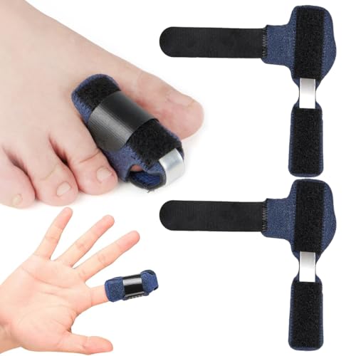 ZOWEXIQ 2 Pack Zehenschiene Zehenschutz, Zehenglätter für Hammerzehen, Zehenbandage zum Ausrichten und Stützen, Hammerzehen Korrektoren, Hammerzehenschienen von ZOWEXIQ