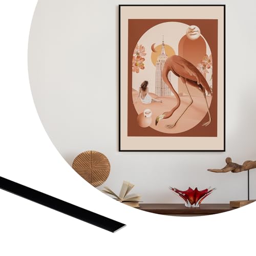 ZOWZOW Selbstklebende Zierleisten aus PVC – Flexible Wandleisten, Kantenschutz & Abdeckleisten für Fenster- & Türrahmen, Spiegel, Arbeitsplatte,Backsplash & Möbel, Matt Schwarz 6mm x 6m von ZOWZOW