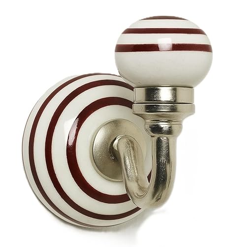 ZOYA - CERAMIC KNOBS Handbemalter Keramik-Kleider- und Wandhaken, einzigartiger Keramik-Handtuchaufhänger, Bademantelhaken für Eingangsbereich, Schlafzimmer, Küche, Zuhause, 40 (Stil 01) von ZOYA - CERAMIC KNOBS