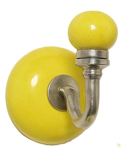 ZOYA - CERAMIC KNOBS Handbemalter Keramik-Kleider- und Wandhaken, einzigartiger Keramik-Handtuchaufhänger, Bademantelhaken für Eingangsbereich, Schlafzimmer, Küche, Zuhause, 40 (Stil 03) von ZOYA - CERAMIC KNOBS